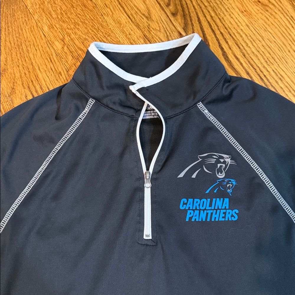 Women’s Carolina Panthers Quarterback Zip Shirt. Size Large. Like New Condition. - Picture 4 of 14